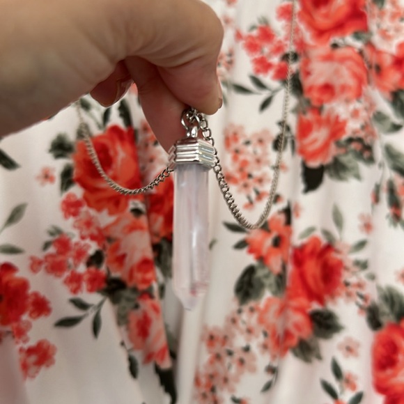 Bobbie Brooks Plus Size Floral and Lace Blouse with Necklace - Picture 4 of 8